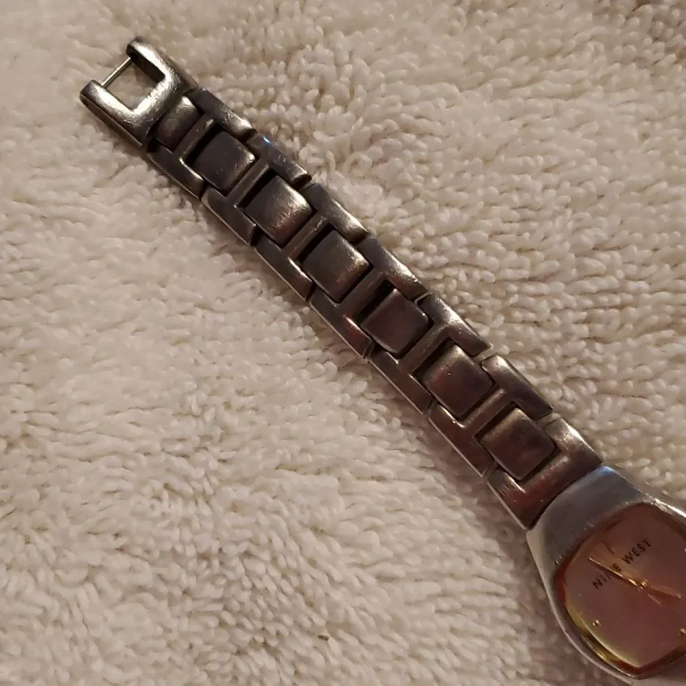 Nine West Analog Watch Silver & Two-Tone Interchangeable Flip Metal Band 9W/1273